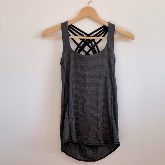 Lululemon wild tank size 2 in Heathered  Black / Black - Picture 2 of 4